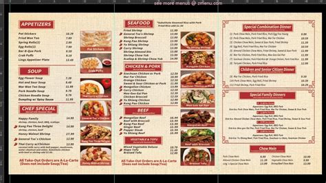 Online Menu of Ling's Restaurant, White City, Oregon, 97503.